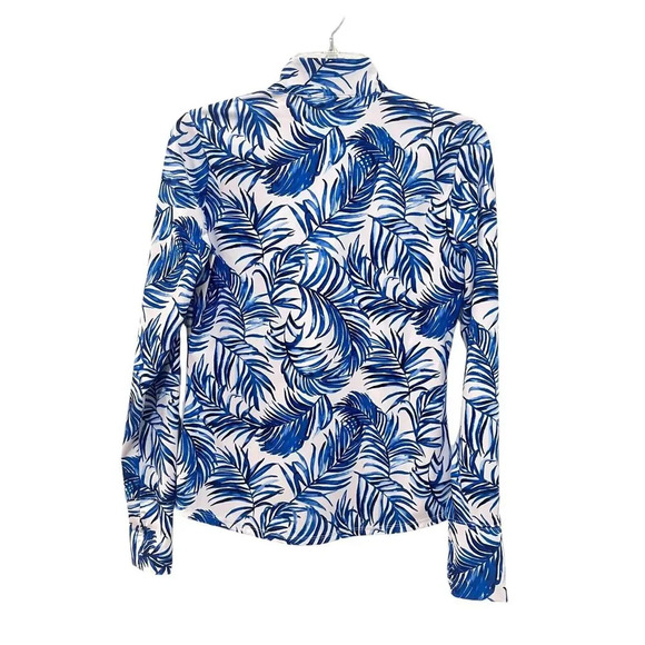 TOMMY BAHAMA PALM Long Sleeve Full Zip Golf Jacket Size Small Blue and White - Picture 5 of 5